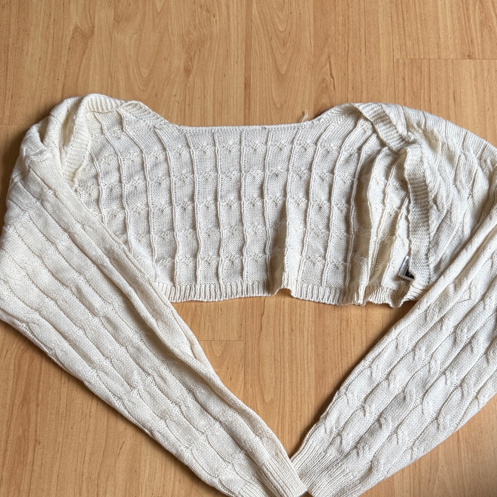 Cream Cable Knit Women Sweater